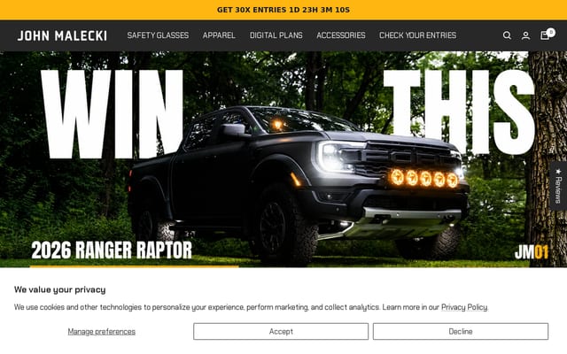 Screenshot of johnmalecki.com