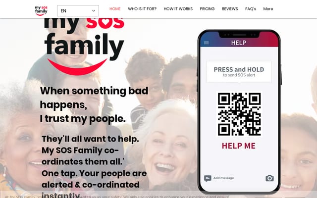 Screenshot of mysosfamily.com