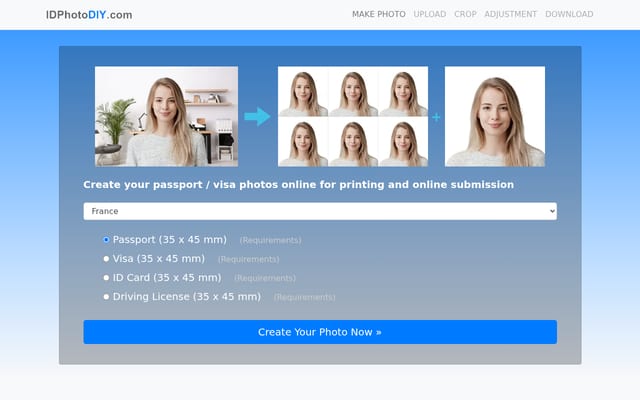 Screenshot of idphotodiy.com