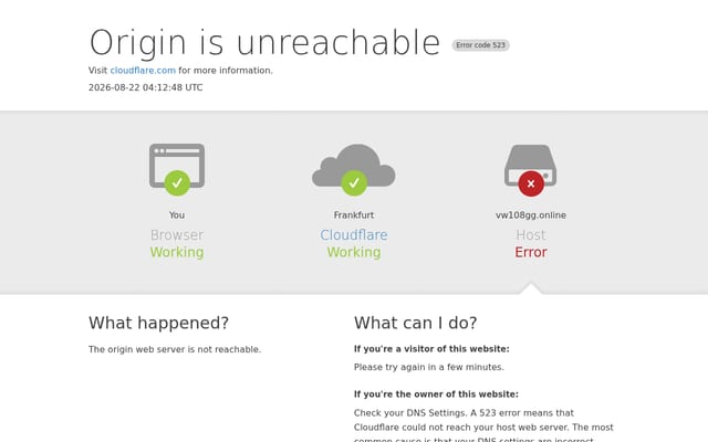 Screenshot of vw108gg.online