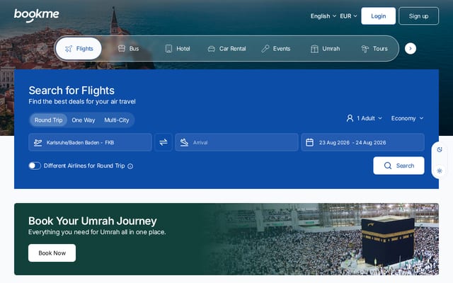 Screenshot of bookme.pk