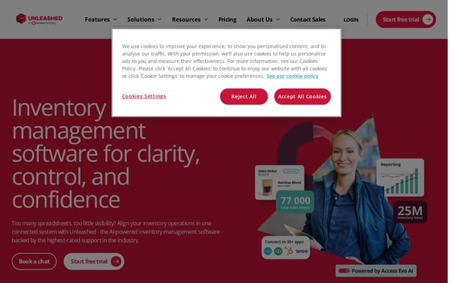 Screenshot of unleashedsoftware.com