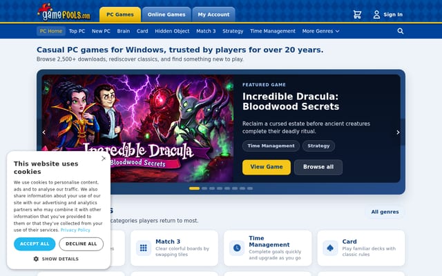 Screenshot of gamefools.com