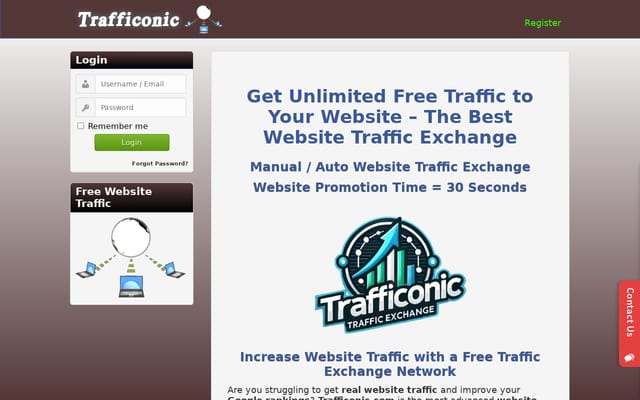 Screenshot of trafficonic.com