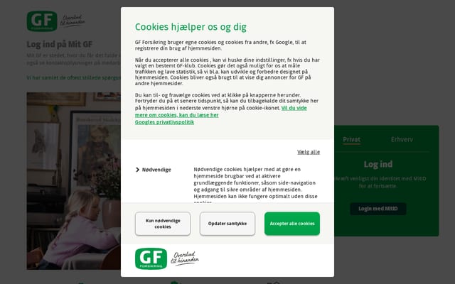 Screenshot of mitgf.dk