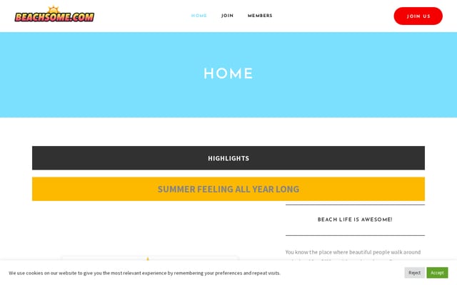 Screenshot of beachsome.com