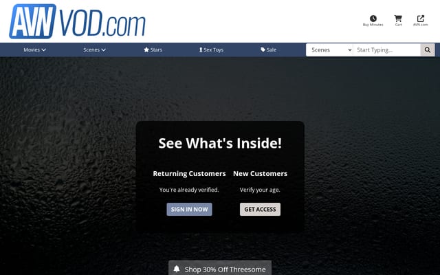 Screenshot of avnvod.com