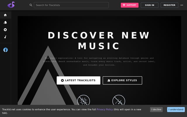 Screenshot of trackid.net