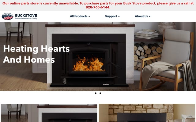 Screenshot of buckstove.com