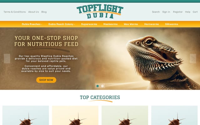 Screenshot of topflightdubia.com