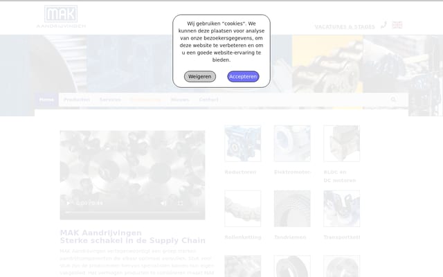 Screenshot of mak.nl