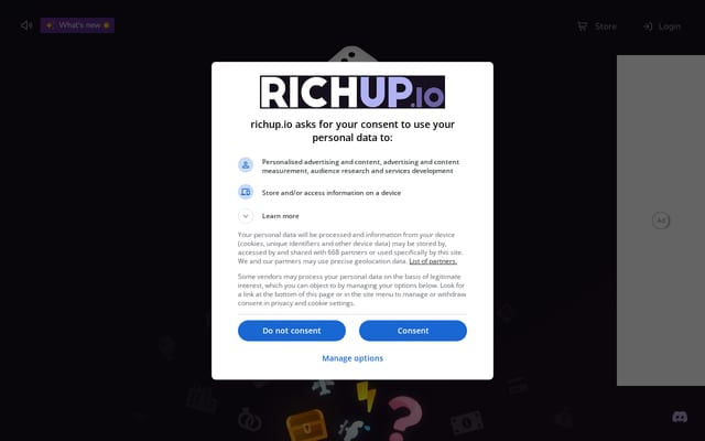 Screenshot of richup.io