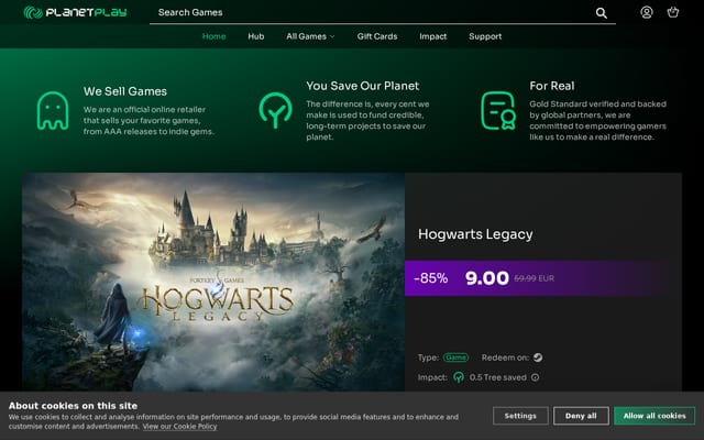 Screenshot of planetplay.com