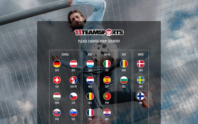 Screenshot of 11teamsports.com