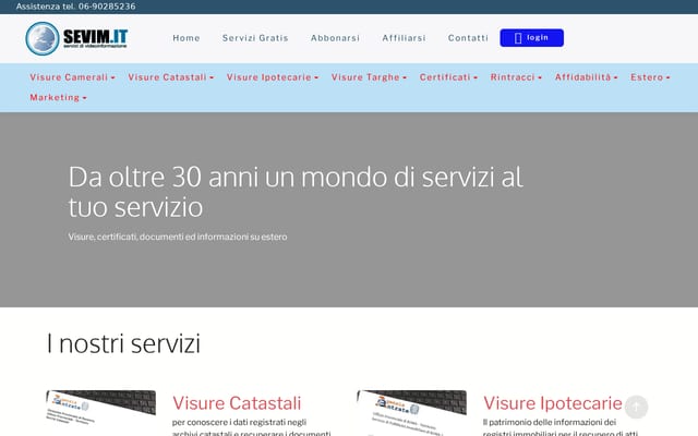 Screenshot of sevim.it