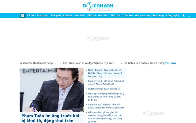 Screenshot of docbao.vn