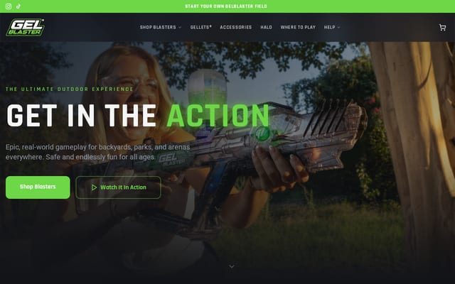 Screenshot of gelblaster.com