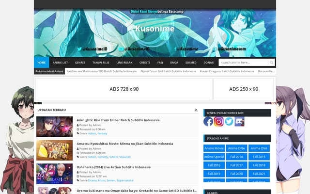 Screenshot of kusonime.com