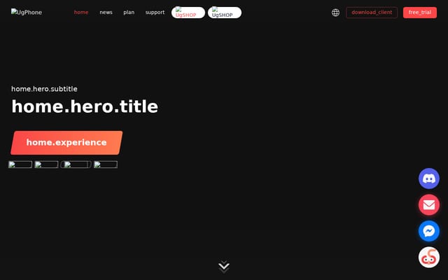 Screenshot of ugphone.com