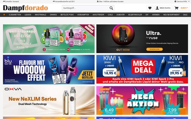 Screenshot of dampfdorado.de