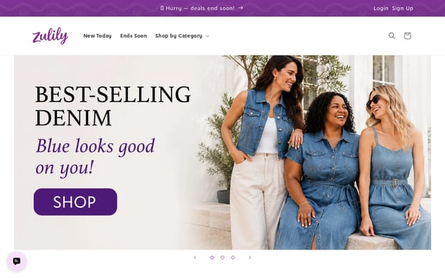 Screenshot of zulily.com