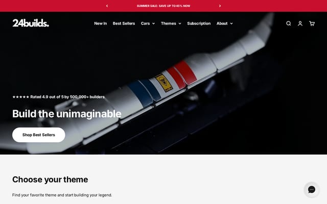 Screenshot of 24builds.com