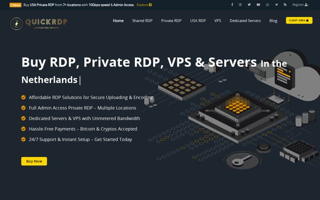Screenshot of quickrdp.com
