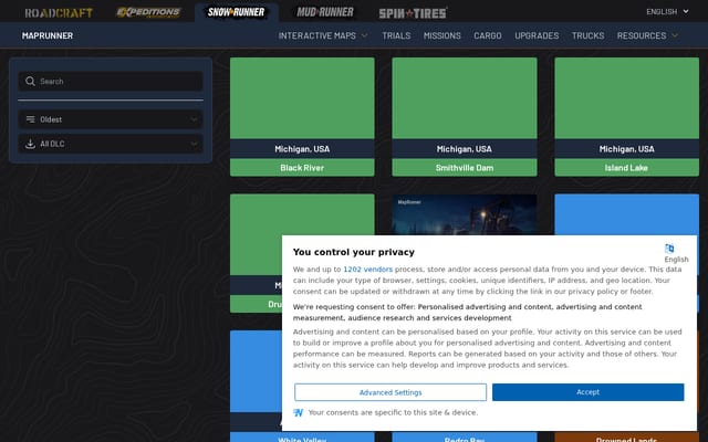 Screenshot of maprunner.info