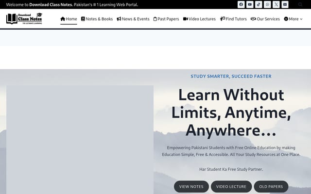Screenshot of downloadclassnotes.com