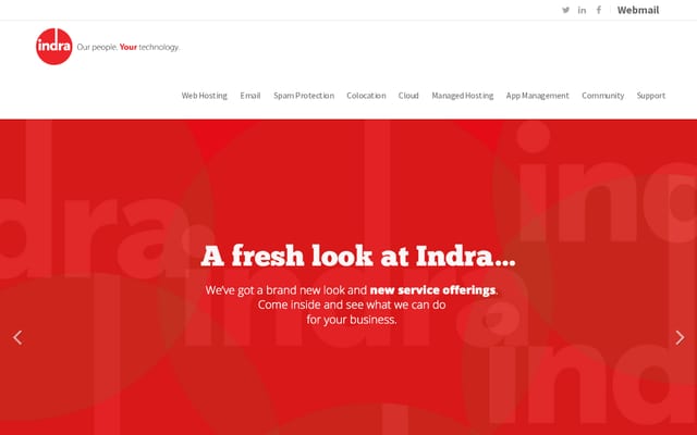 Screenshot of indra.com