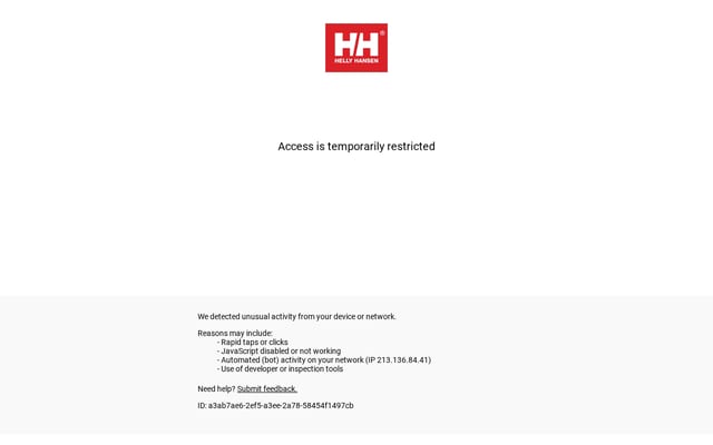 Screenshot of hellyhansen.com