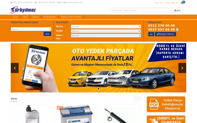 Screenshot of turkyilmazoto.com