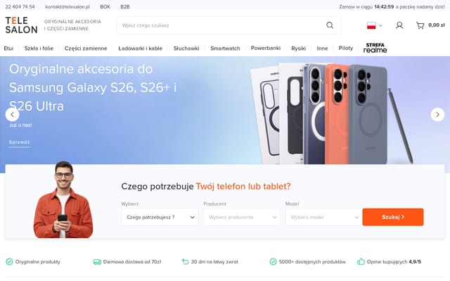 Screenshot of telesalon.pl