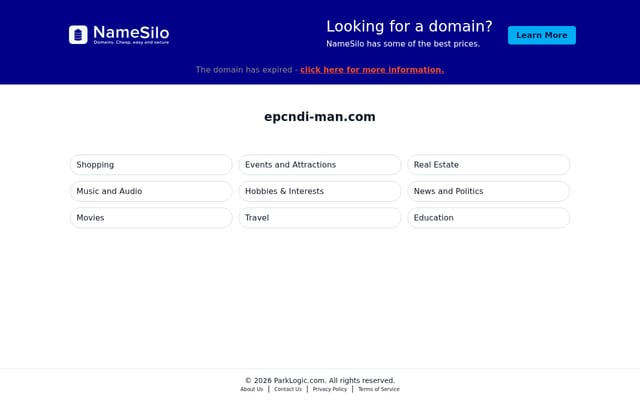 Screenshot of epcndi-man.com