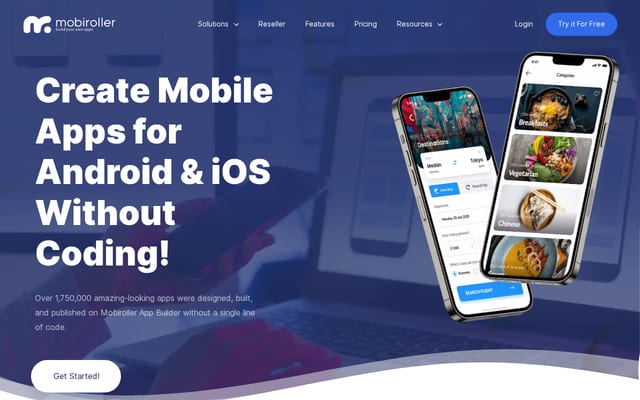 Screenshot of mobiroller.com