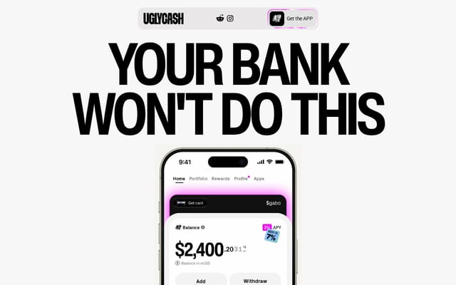 Screenshot of ugly.cash