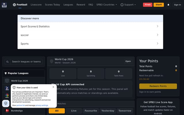 Screenshot of spbo.ng