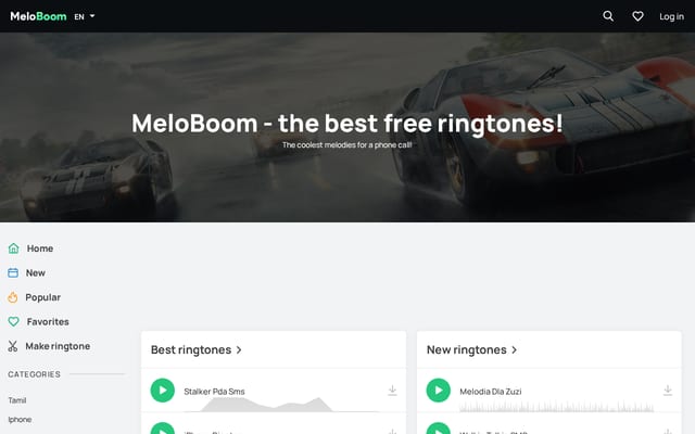 Screenshot of meloboom.com