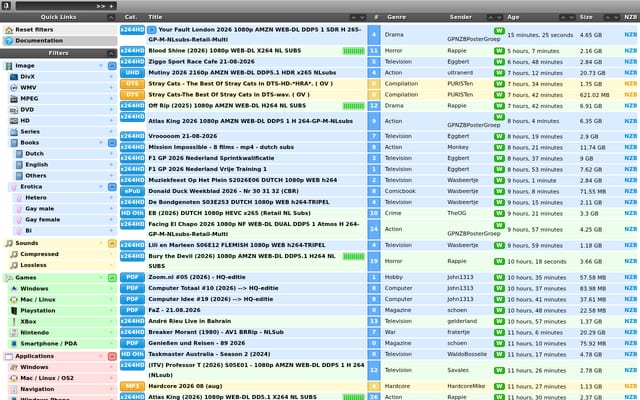 Screenshot of nzbserver.com