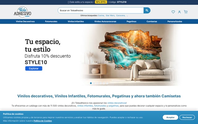 Screenshot of teleadhesivo.com