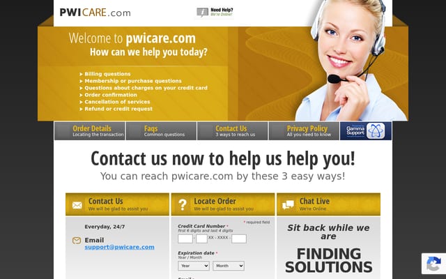 Screenshot of pwicare.com