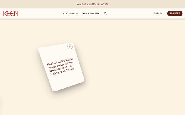 Screenshot of keen.com