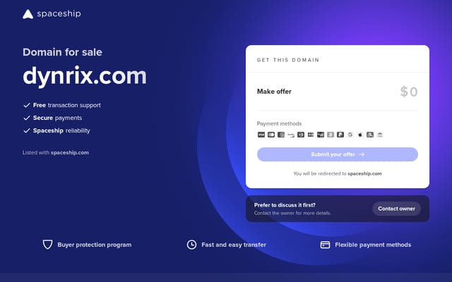 Screenshot of dynrix.com