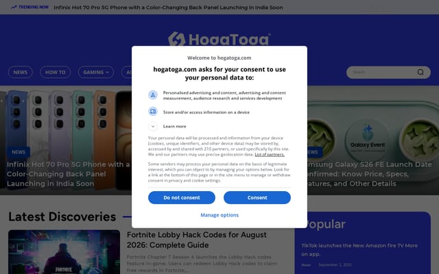 Screenshot of hogatoga.com