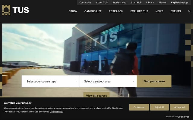 Screenshot of lit.ie