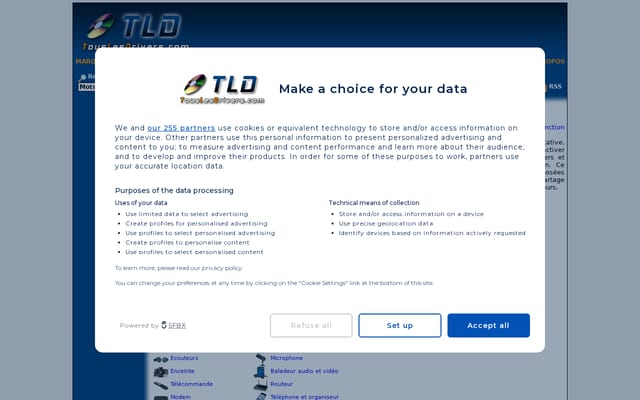 Screenshot of touslesdrivers.com
