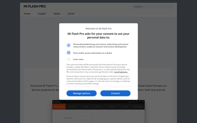 Screenshot of miflashpro.com