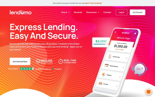Screenshot of lendumo.com