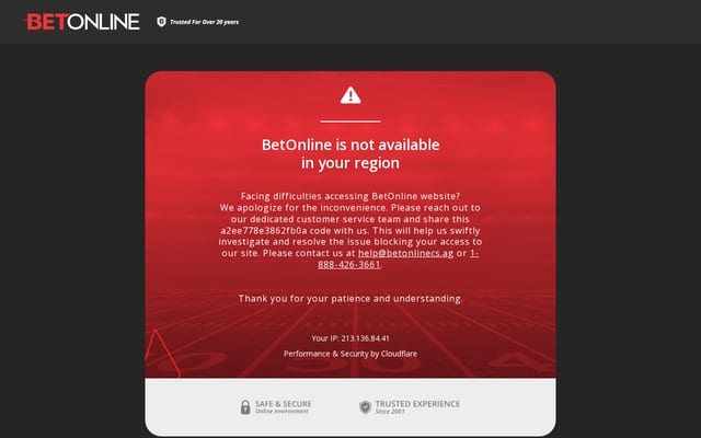 Screenshot of betonline.ag