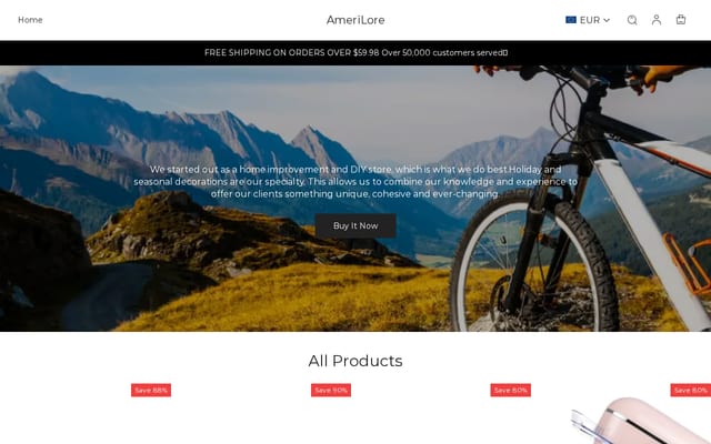 Screenshot of amerilore.com